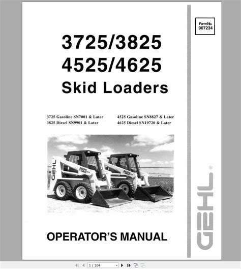 gehl 3725 skid steer wiring diagram|gehl skid steer parts manual.